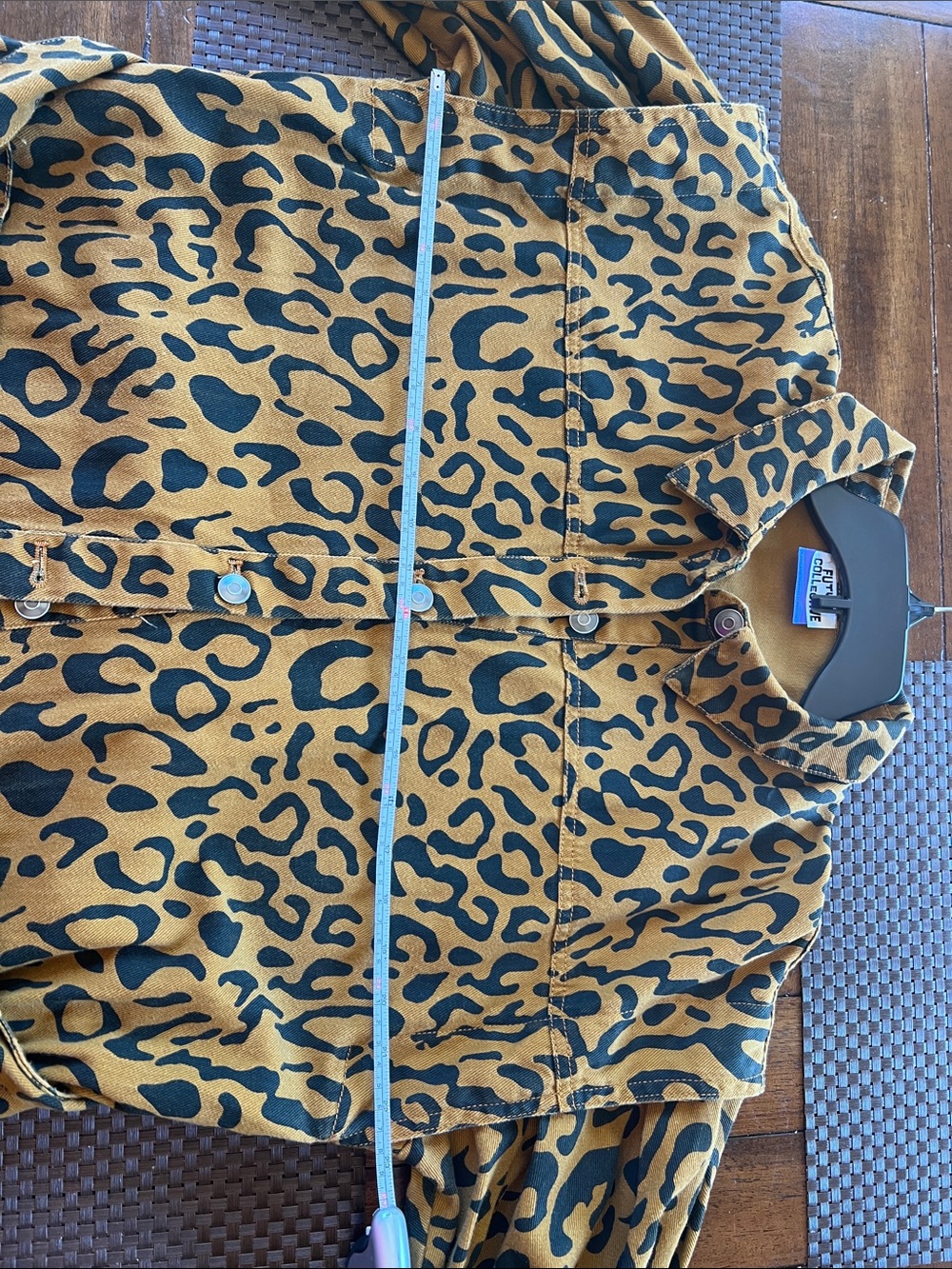 Future Collective Leopard Print Button-Front Shirt Dress - Picture 12 of 14